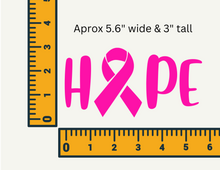 Hope Pink Ribbon Sticker - Vinyl & CDs at Curious Collections Record Store College Station