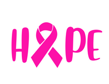 HOPE text with pink ribbon, breast cancer awareness - Vinyl & CDs at Curious Collections Record Store College Station