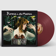 Florence + The Machine Lungs album cover with red vinyl - Vinyl & CDs at Curious Collections Record Store College Station