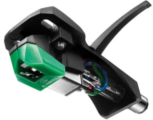 Audio Technica AT-VM95E/H Headshell/Dual Moving Magnet Cartridge Combo Kit with Conical Stylus 1/2" Mount includes Mounting Hardware (Black/Green)