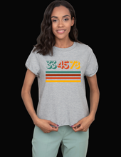 Curious Collections Vintage Colors "33 45 78 Record" Soft Tri-Blend Crew Tee (Premium Heather Grey)