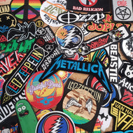 Band logo patches including Metallica, Led Zeppelin, Grateful Dead, and more - Vinyl & CDs at Curious Collections Record Store College Station