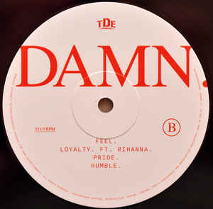 Kendrick Lamar: DAMN Collector's Edition (Clear Colored Vinyl) Vinyl 2LP